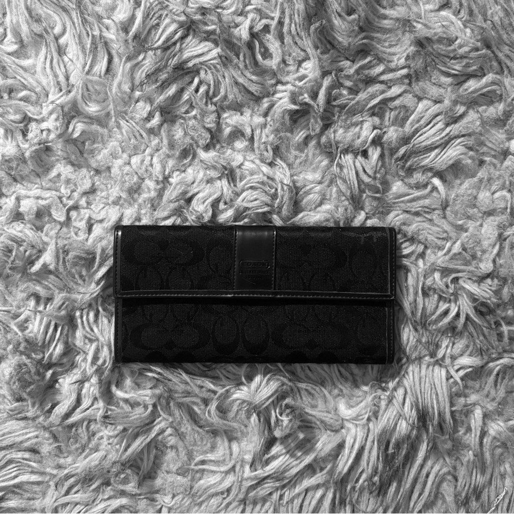 VNTG Coach Jacquard Trifold Wallet